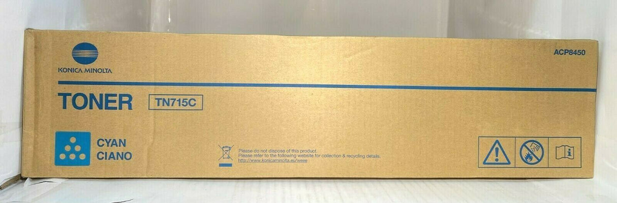 Original Konica Minolta TN715C Cyan Toner ACP8450 Yellow for Bizhub C 750 i NEU