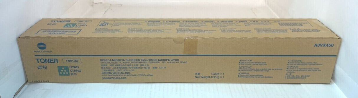 Original Konica Minolta TN619C / A3VX450 Toner Cyan Bizhub C1060 C1070 NEU OVP