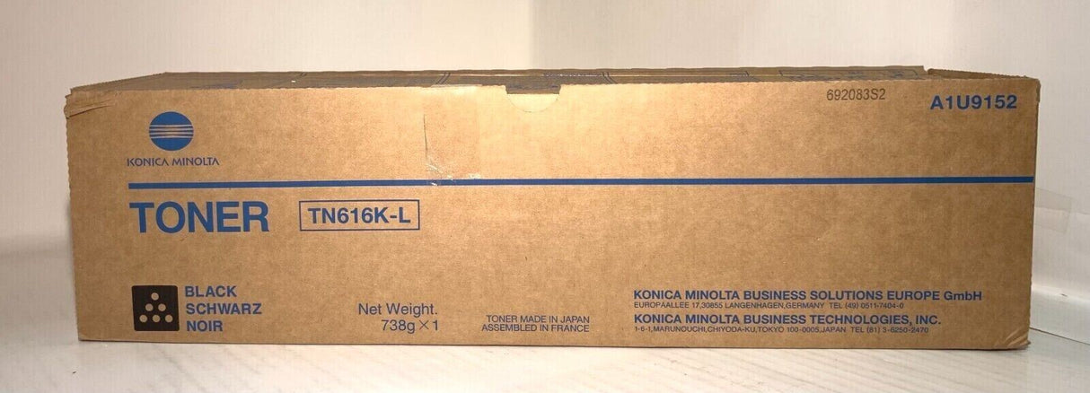 Original Konica Minolta TN616K-L Black Toner A1U9152 for Bizhub Pro C6000 NEU
