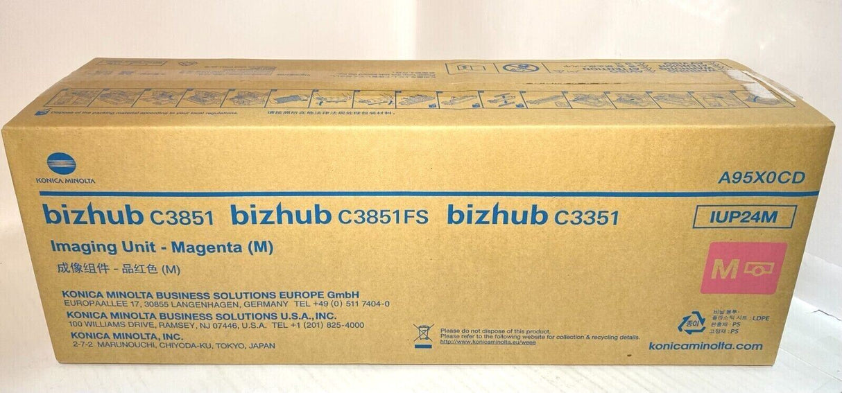 "Original Konica Minolta IUP-24M Magenta Imaging Unit A95X0CD for Bizhub C3351
