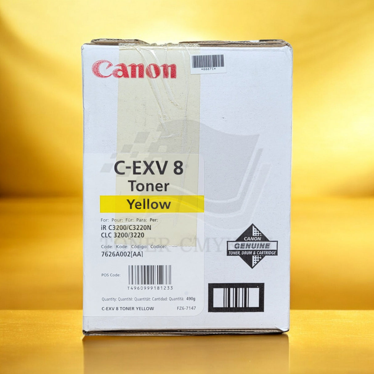 "Originele Canon C-EXV8 Toner Geel 7626A002 voor IR-C 3200 n 3200 3220 n NIEUWE OVP