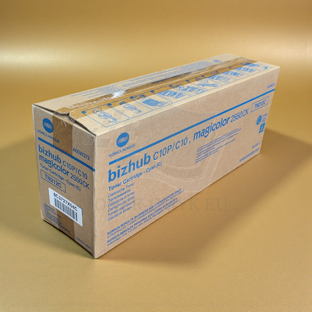 "Originele Konica Minolta TN212C Toner Cyaan A00W372 bizhub C10 C10P