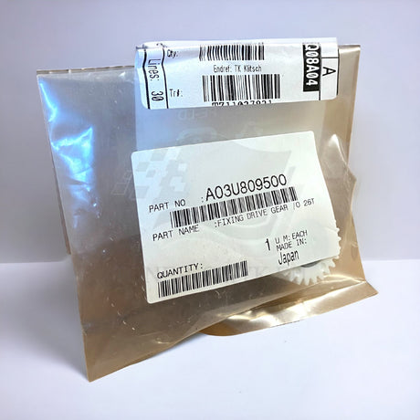 Originální Konica Minolta A03U809500 26T Fuser Drive Gear Bizhub C6000/C6500 OVP^