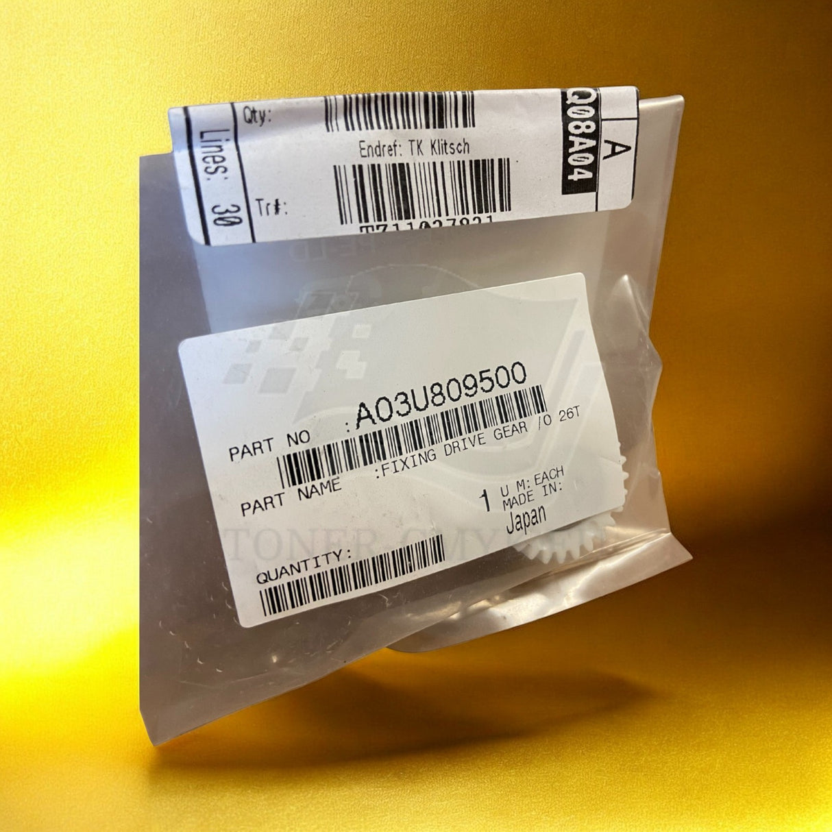 Originele Konica Minolta A03U809500 26T fuseraandrijftandwiel Bizhub C6000/C6500 OVP^