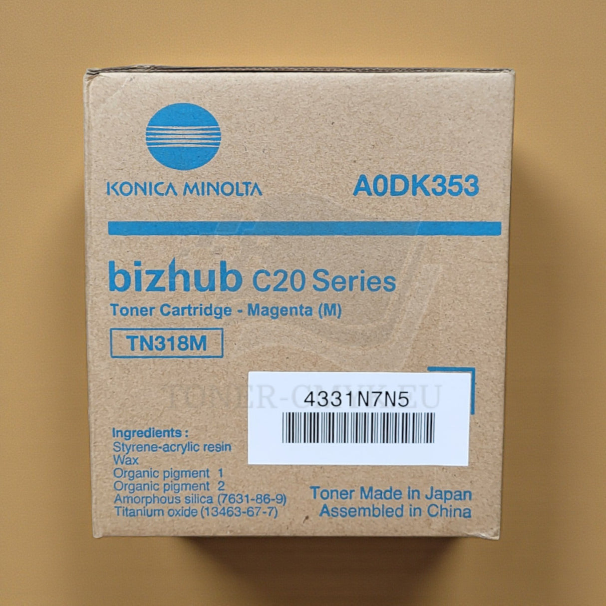 Originální toner Konica Minolta TN318M Magenta A0DK353 Bizhub C20 C20P C20PX NEU