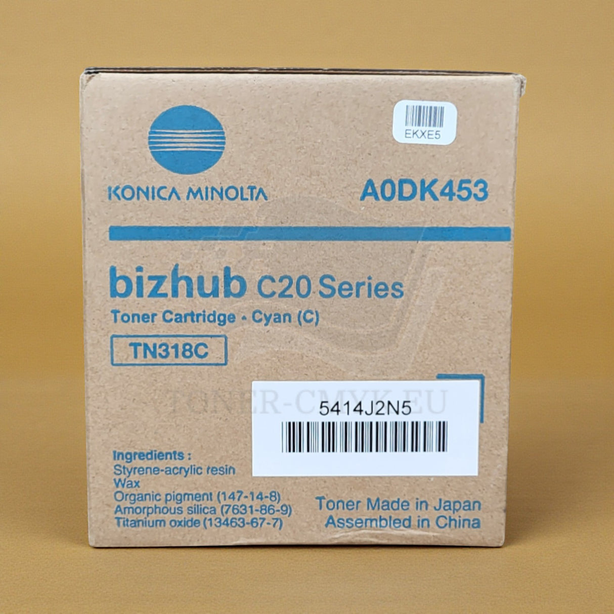 Originele Konica Minolta TN318C Toner Cyaan A0DK453 Bizhub C20 C20P C20PX NEU OVP
