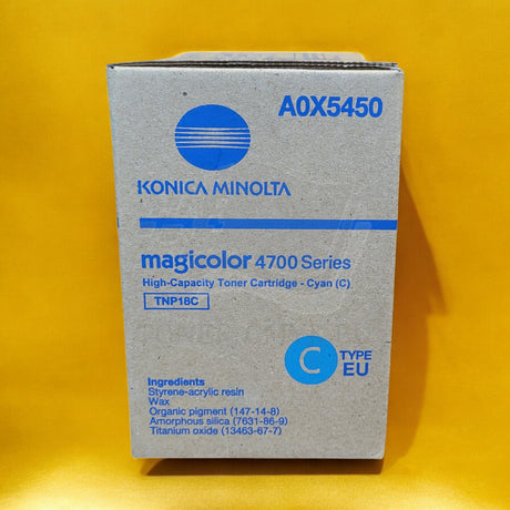 Originální toner Konica Minolta TNP-18C Cyan A0X5450 pro Magicolor 4700-4750 NOVINKA