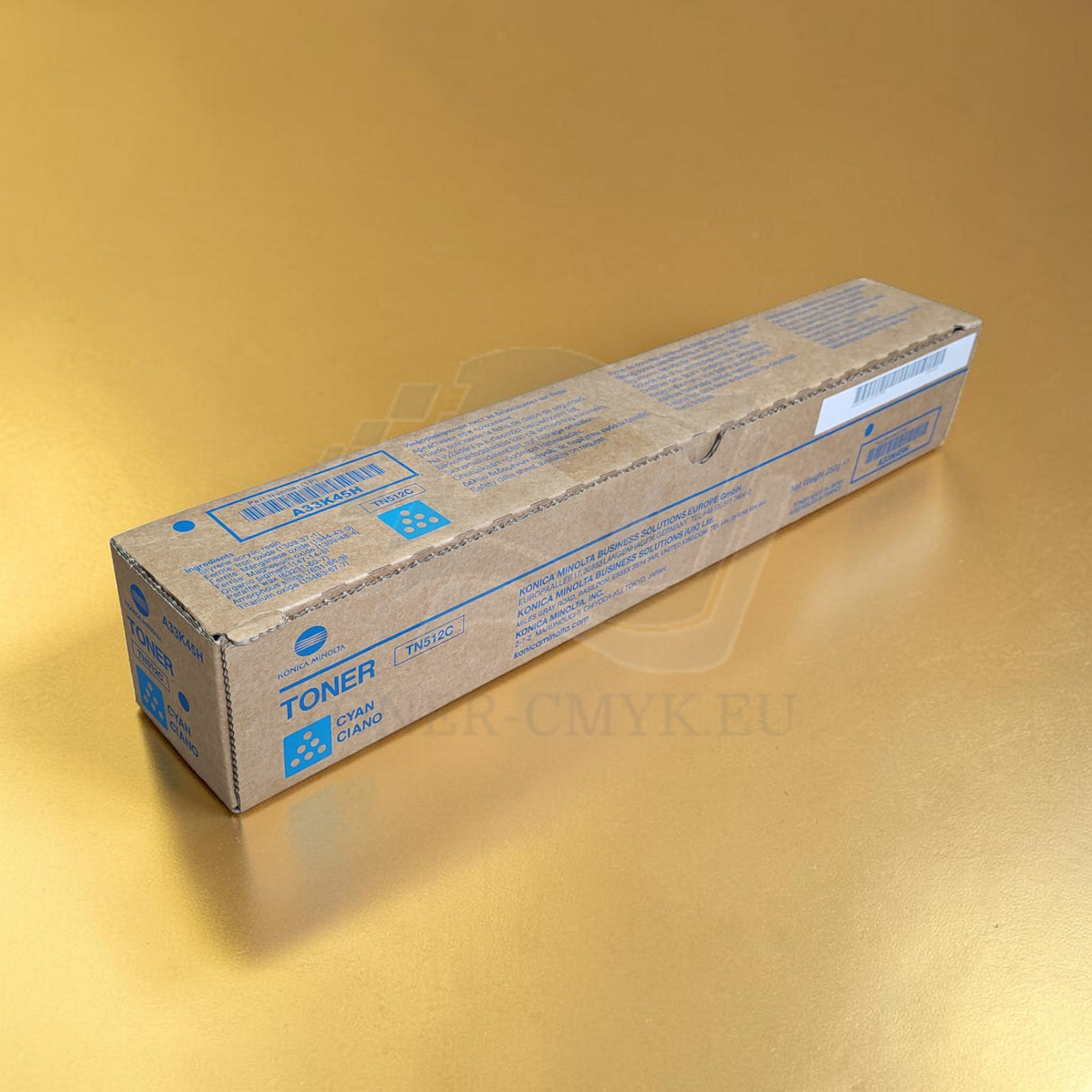 Originální toner Konica Minolta TN512C azurový nízkokapacitní A33K45H pro Bizhub C454