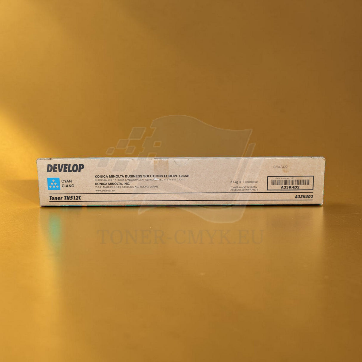 "Original Develop TN512C Toner Cyan A33K4D2 pour Ineo + 554 Ineo, Ineo + 454 Ineo