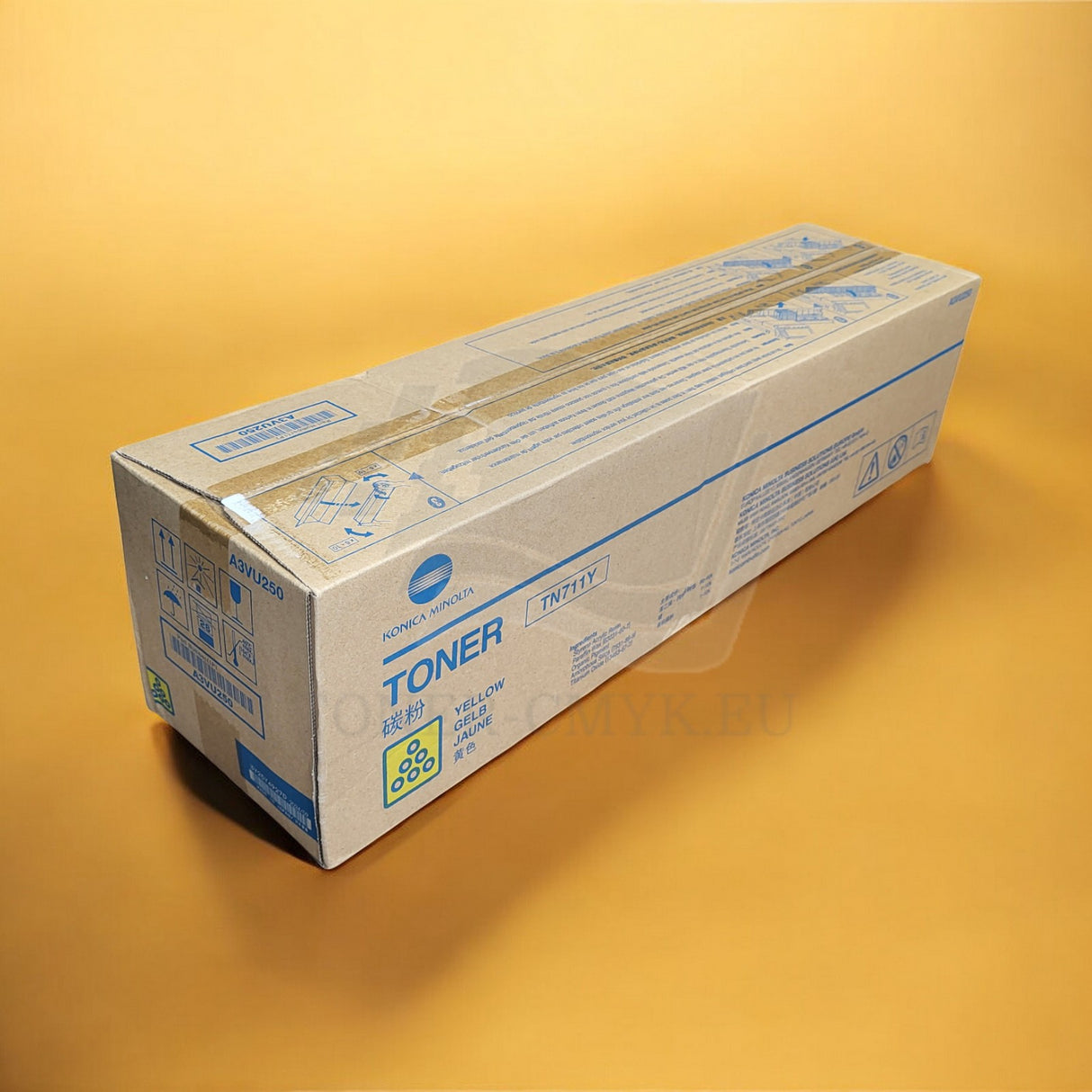 Originální toner Konica Minolta TN711Y Gelb A3VU250 Bizhub C654 754 Pro NEU OVP