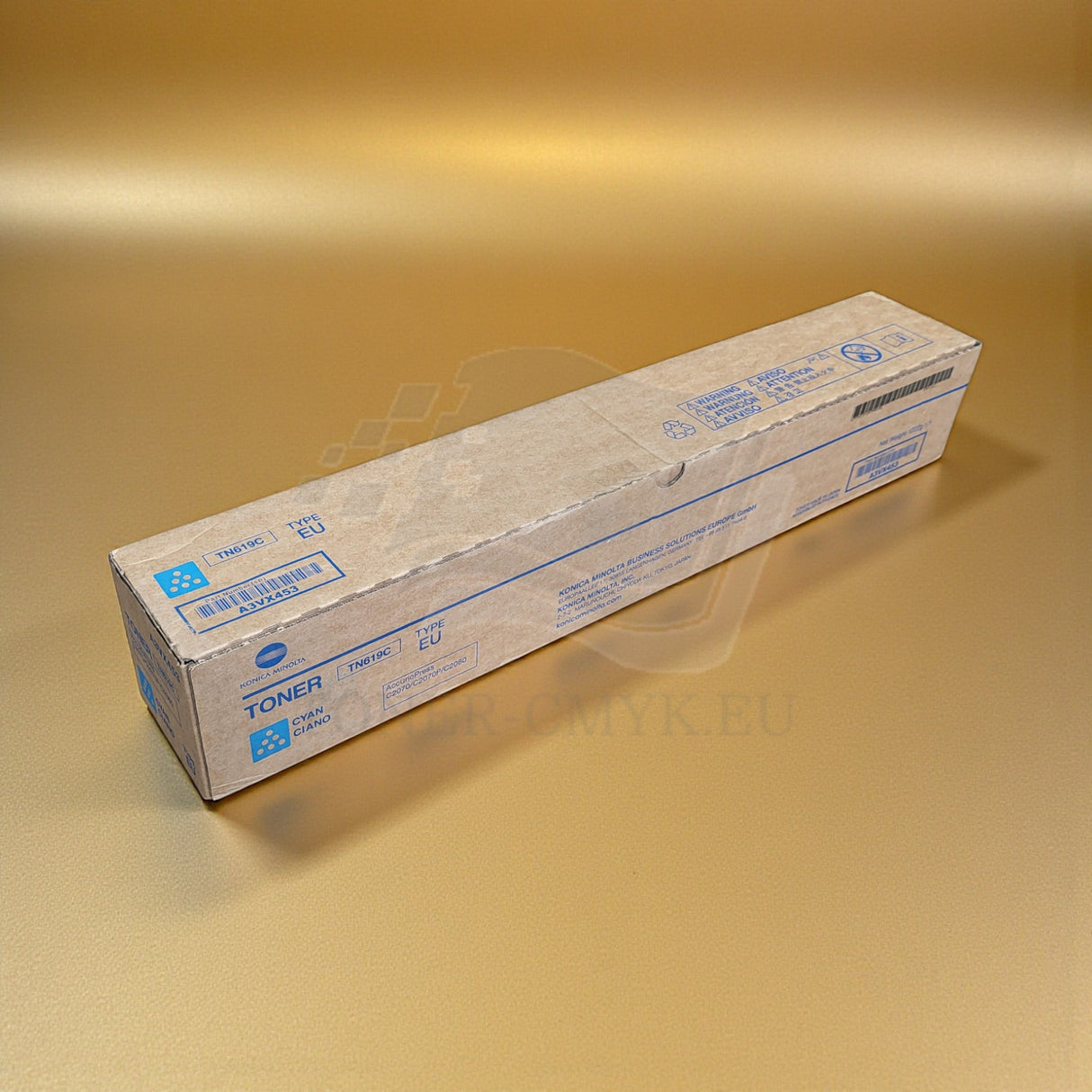 Originální toner Konica Minolta TN619C azurový A3VX453 pro Bizhub Press C2060 C2070