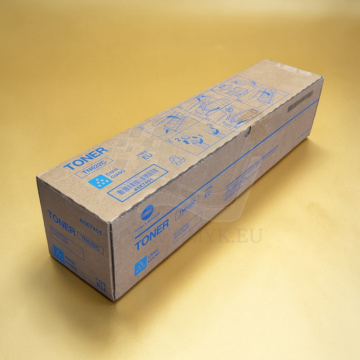 Originální toner Konica Minolta TN622C azurový A5E7451 Bizhub Press C 6100 C 6085