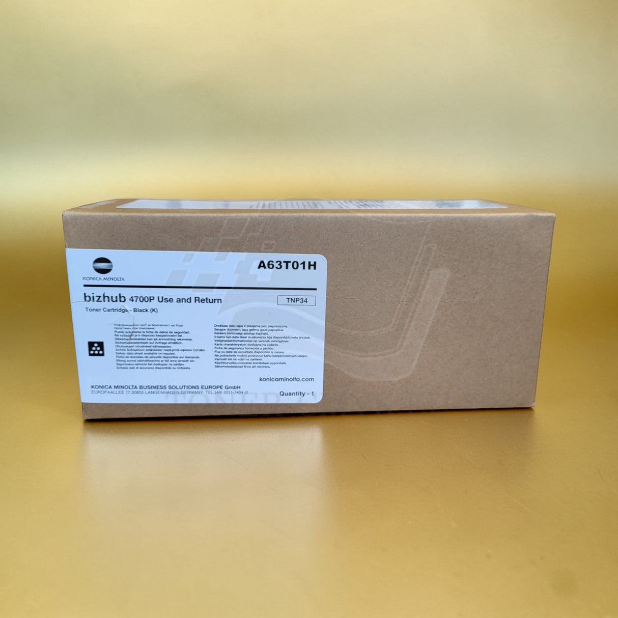 Origineel Konica Minolta TNP34 Toner Zwart (Zwart) Bizhub A63T01H 4700P NEW OVP