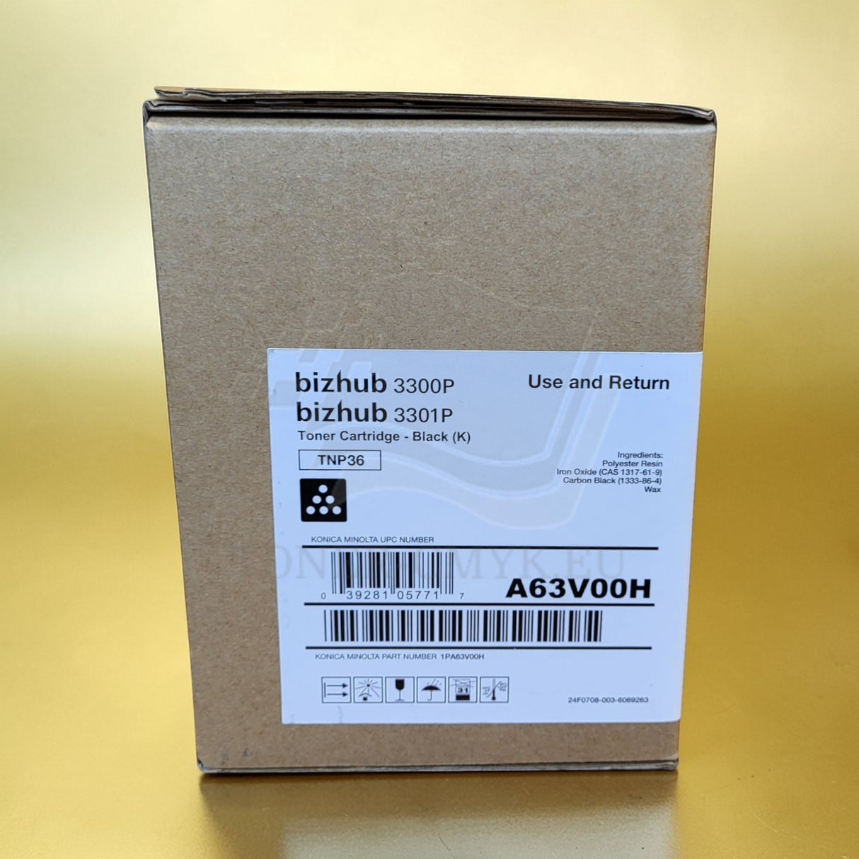 Konica Minolta TNP36 Toner Zwart (Zwart) A63V00H voor Bizhub 3300P 3301P NIEUW OV
