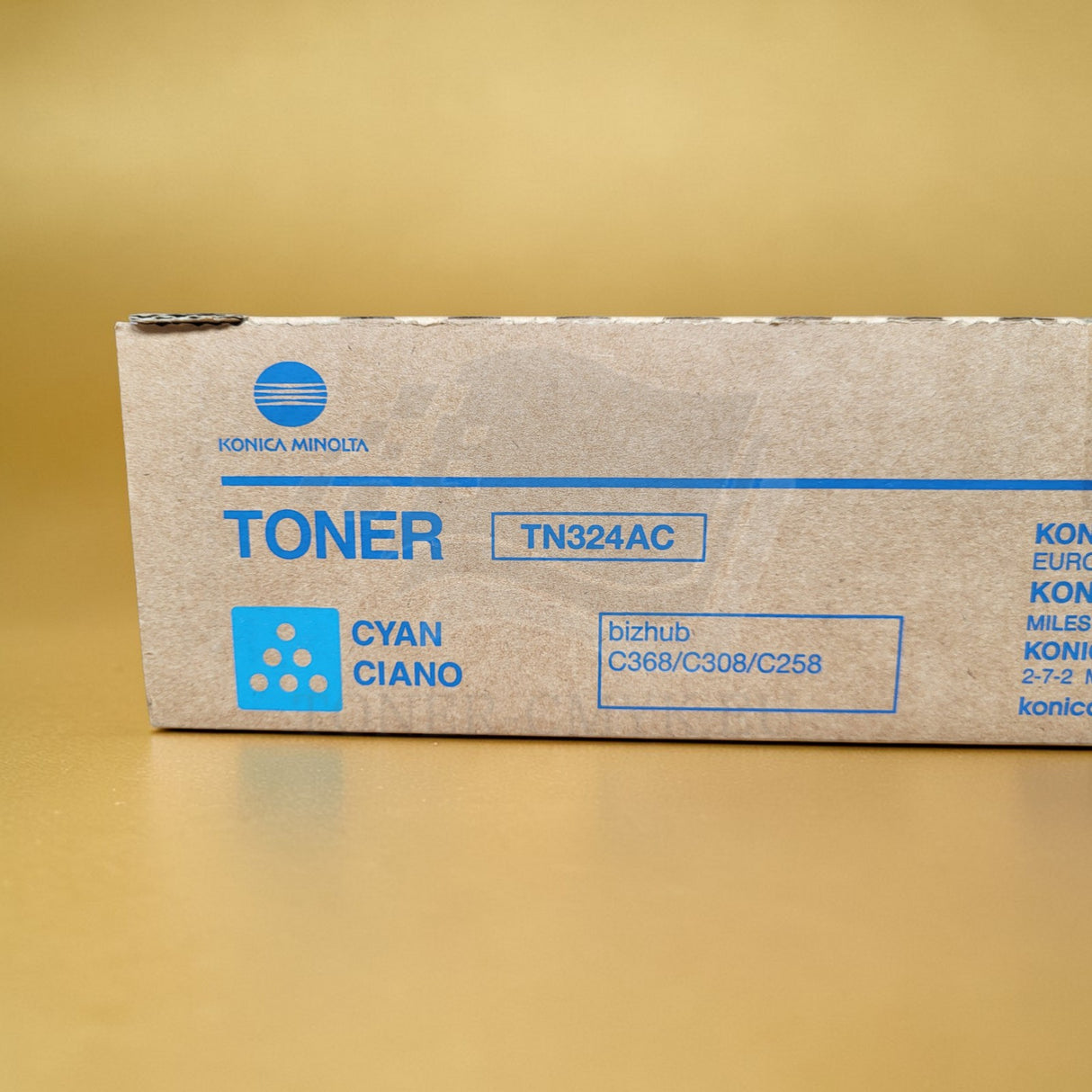 "Originele Konica Minolta TN324C Cyaan Toner A8DA45F Bizhub C258 C308 C368 250 Gr