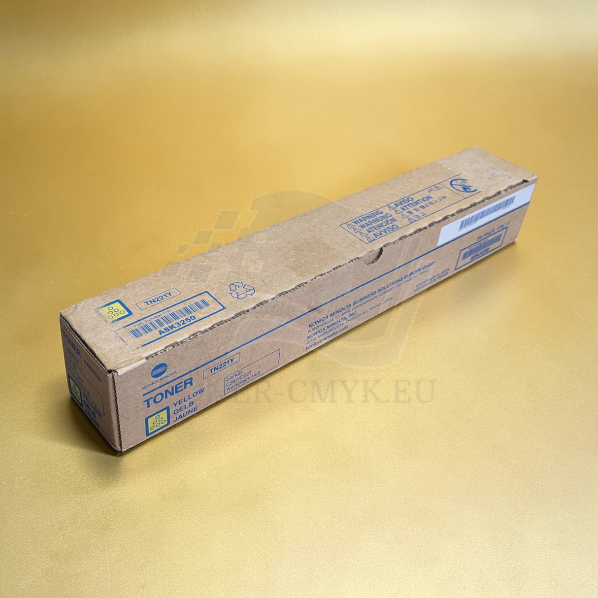 Originální žlutý toner Konica Minolta TN221Y A8K3250 pro bizhub C287 C227