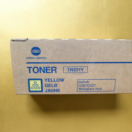 "Originele Konica Minolta TN221 Toner Geel A8K325H voor Bizhub C227 C287 NIEUWE OVP