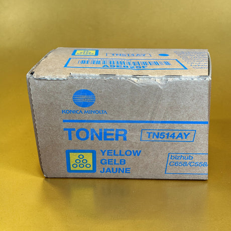 Originele Konica Minolta TN514 Toner Geel A9E825F voor Bizhub C458 NIEUWE OVP^