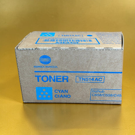 Originele Konica Minolta TN514 toner cyaan A9E845F voor Bizhub C458 NIEUWE OVP^