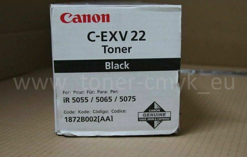 "Original Canon C-EXV 22 Toner Black 1872B002 IR 5055 IR 5065 IR 5075 IR 5055 n