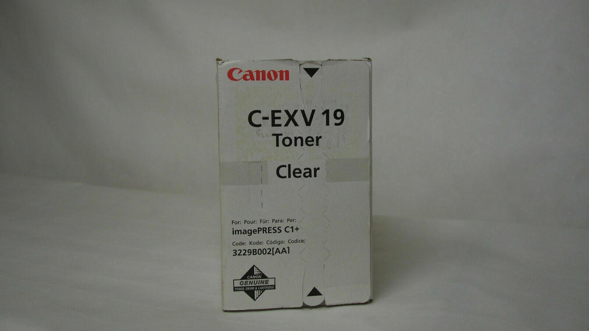 "Original Canon C-EXV19 Toner Clear 3229B002 imagePRESS C 1 imagePRESS C 1 Plus