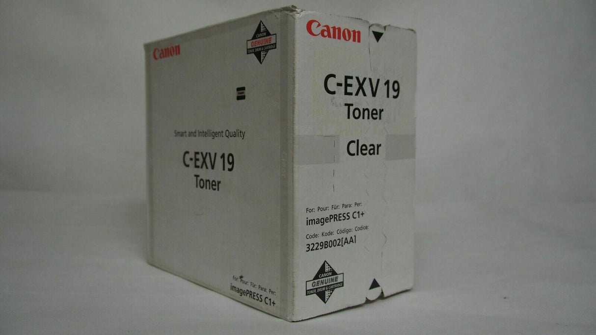 "Original Canon C-EXV19 Toner Clear 3229B002 imagePRESS C 1 imagePRESS C 1 Plus