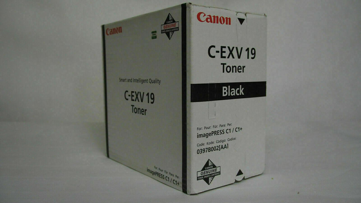 "Toner d'origine Canon C-EXV19 noir 0397B002 imagePRESS C 1 imagePRESS C 1 Plus