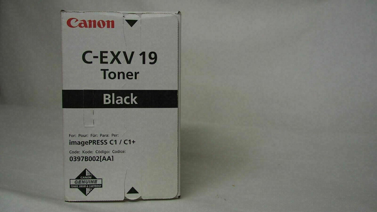 "Toner d'origine Canon C-EXV19 noir 0397B002 imagePRESS C 1 imagePRESS C 1 Plus