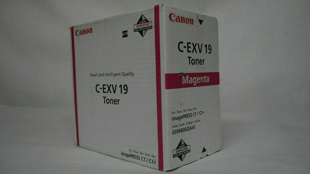 "Originele Canon C-EXV 19 Toner Magenta 0399B002 voor imagePRESS C 1 NIEUWE OVP