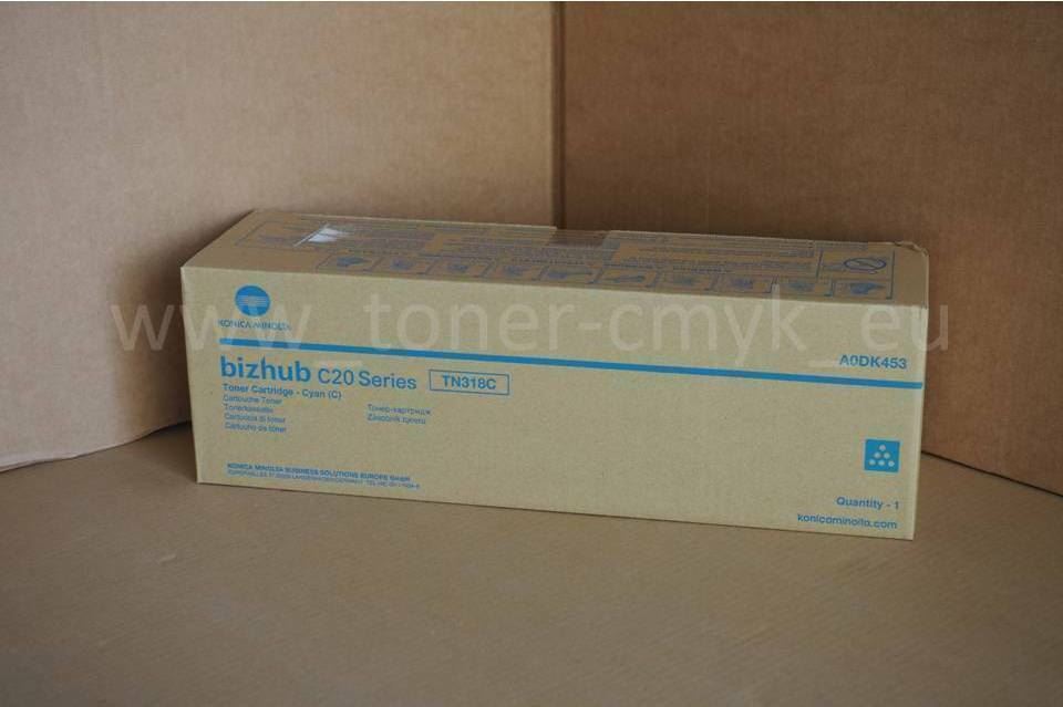 Original Konica Minolta TN318C Toner Cyan A0DK453 Bizhub C20 C20P C20PX NEU OVP