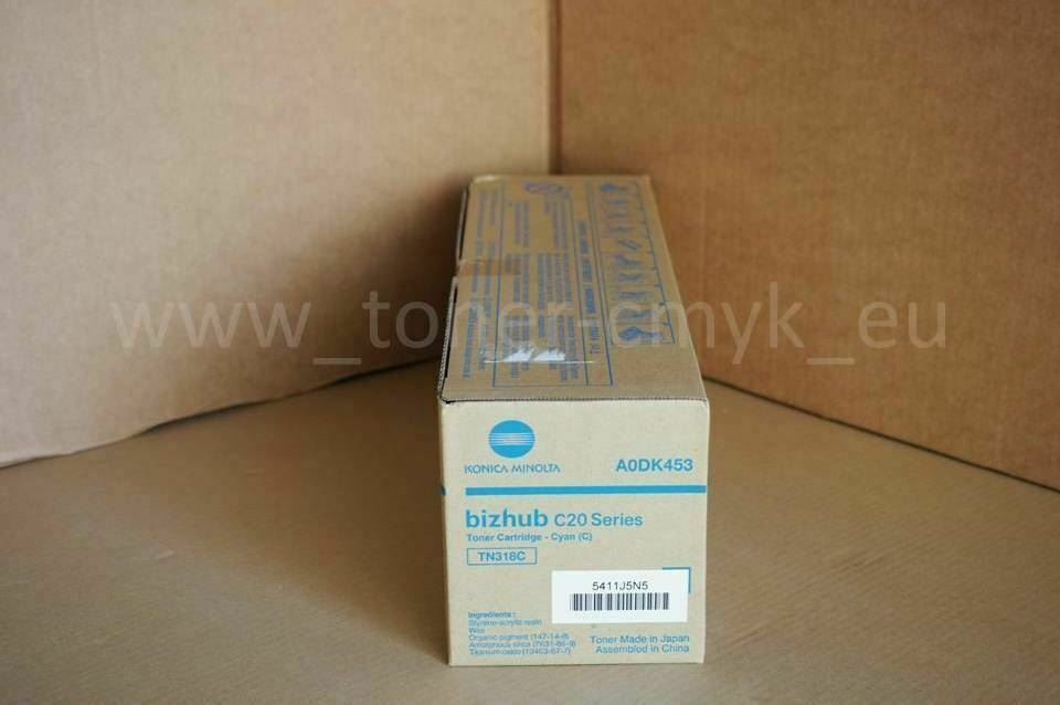 Original Konica Minolta TN318C Toner Cyan A0DK453 Bizhub C20 C20P C20PX NEU OVP