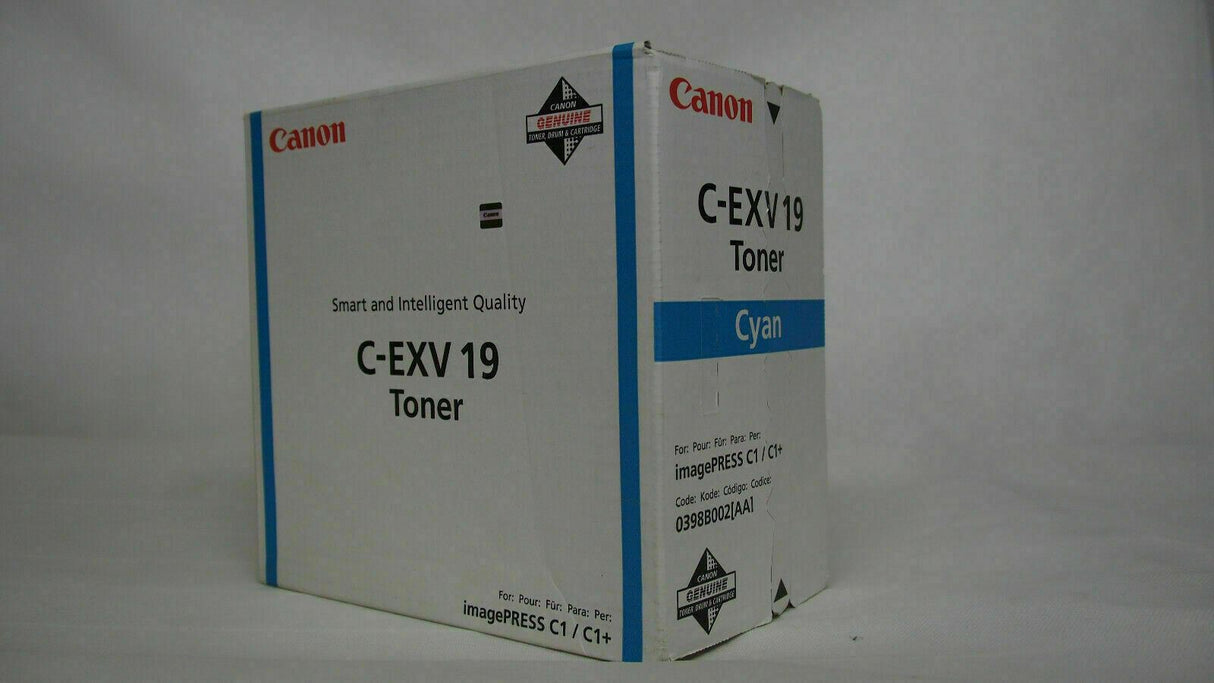 "Original Canon C-EXV 19 Toner Cyan 0398B002 für imagePRESS C 1 imagePRESS C 1 P