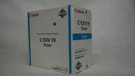 "Original Canon C-EXV 19 Toner Cyan 0398B002 for imagePRESS C 1 imagePRESS C 1 P