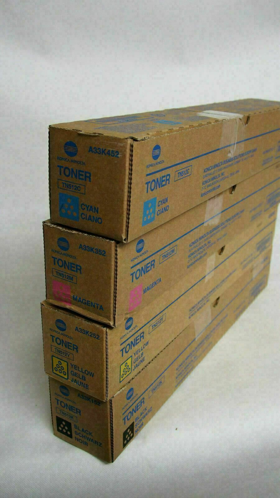 Toner d'origine Konica MinoltaCMYKset TN512K TN512C TN512M TN512Y Bizhub C454E C554E