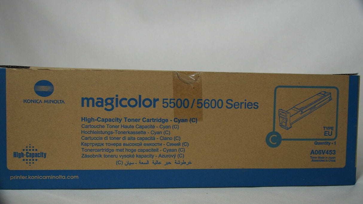 "Original Konica Minolta Cyan Toner A06V453 Magicolor 5500 5570 5600 5670 NEU OV