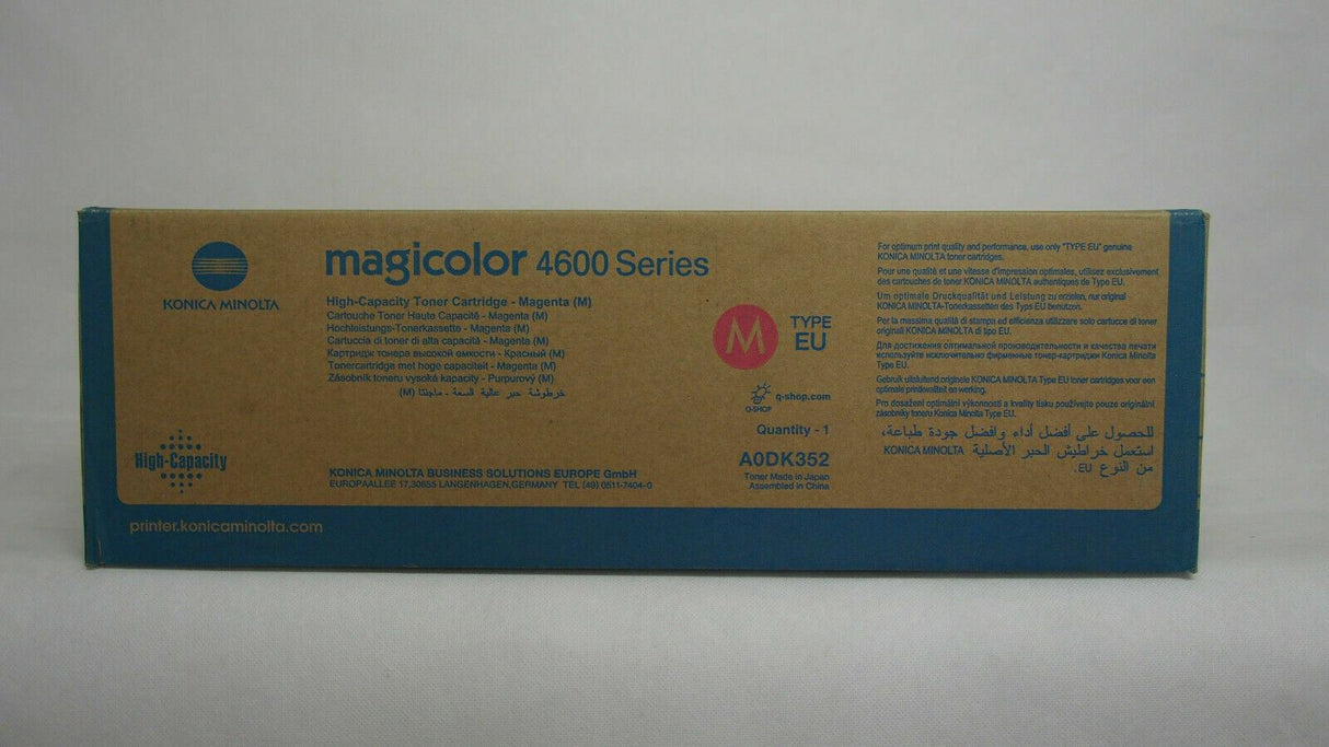 "Toner d'origine Konica Minolta Magenta A0DK352 pour la série 4600 NOUVEAU OVP