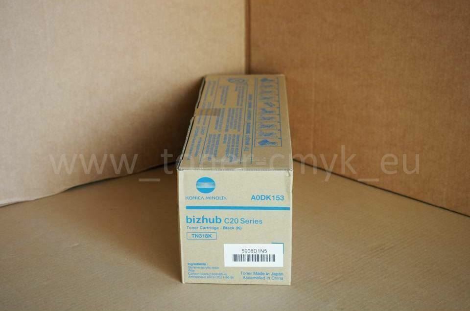 Originální toner Konica Minolta TN318 černý A0DK153 Bizhub C 20 P C 20 NEU OVP