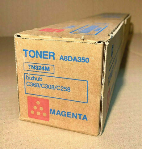 Véritable Konica Minolta TN324M Toner Magenta A8DA350 pour Bizhub C368 C308 C258