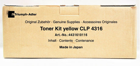 "Original Triumph Adler Yellow 4431610116 toner for CLP 4316 NEW OVP