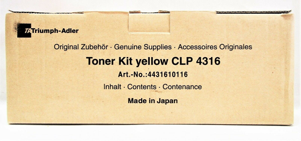 "Original Triumph Adler Yellow 4431610116 Toner für CLP 4316 NEU OVP