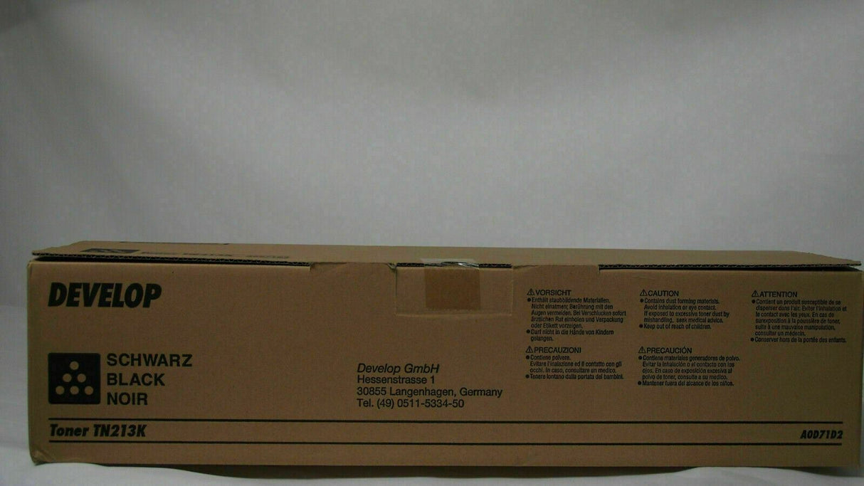 "Original Develop TN-213 Toner Black A0D71D2 für Ineo + 203 253 NEU