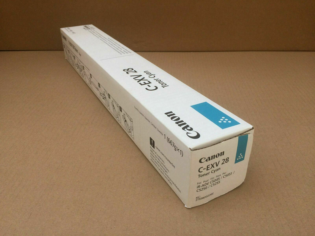 Original Canon C-EXV 28 Toner Cyan 2793B002 IR Advance C 5045 5045i 5250 5255