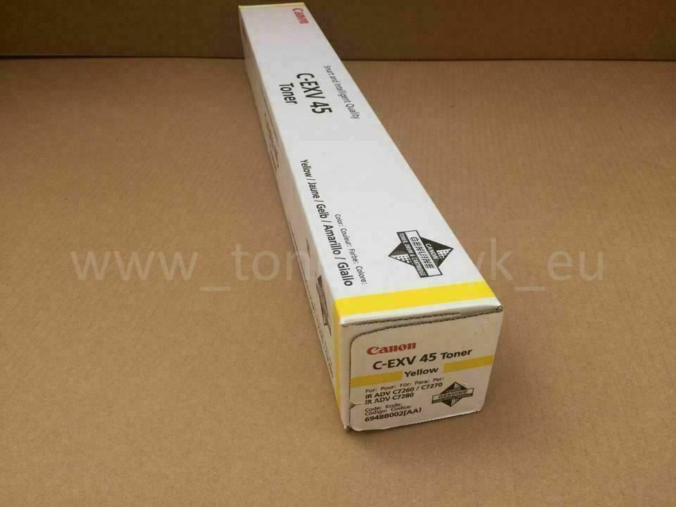 "Original Canon C-EXV 45 Toner Yellow 6948B002 IR-C 7200 Series 7270 7260 7280