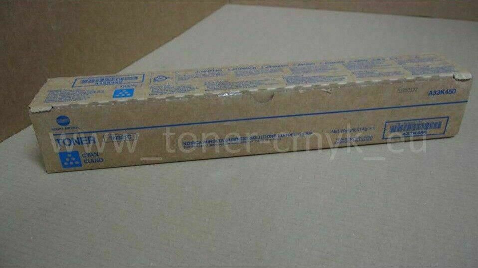 Originální toner Konica Minolta azurový A33K450 Bizhub C 284/Bizhub C 224 e