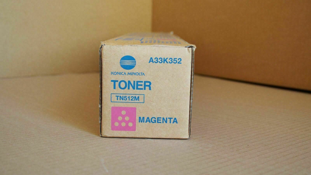 Toner d'origine Konica Minolta Magenta TN512M A33K352 Bizhub C454E C554E