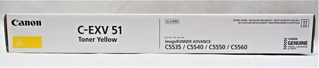 "Original Canon C-EXV51 0484C002 Toner Gelb (Jaune) iR C5535 C5540 60.000 Seiten