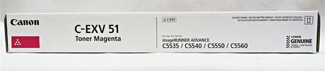 "Original Canon C-EXV51 Magenta Toner 0483C002 iR ADVANCE C5535 C5540i 60.000Sei