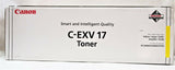 Original Canon Toner C-EXV 17 Gelb (Yellow) 0259B002 IR C4000 4080 4500 4580 510