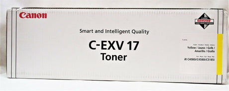 Original Canon Toner C-EXV 17 Gelb (Yellow) 0259B002 IR C4000 4080 4500 4580 510