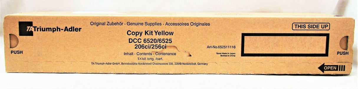 "Original Triumph Eagle Yellow 652511116 pour DCC-6520 6525 Kit de copie pour 206ci 256c